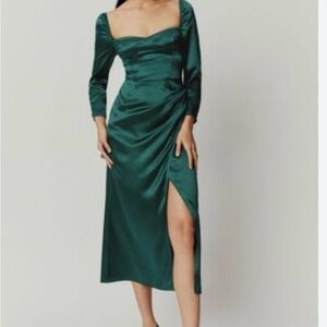 Reformation Gloriana Silk Dress